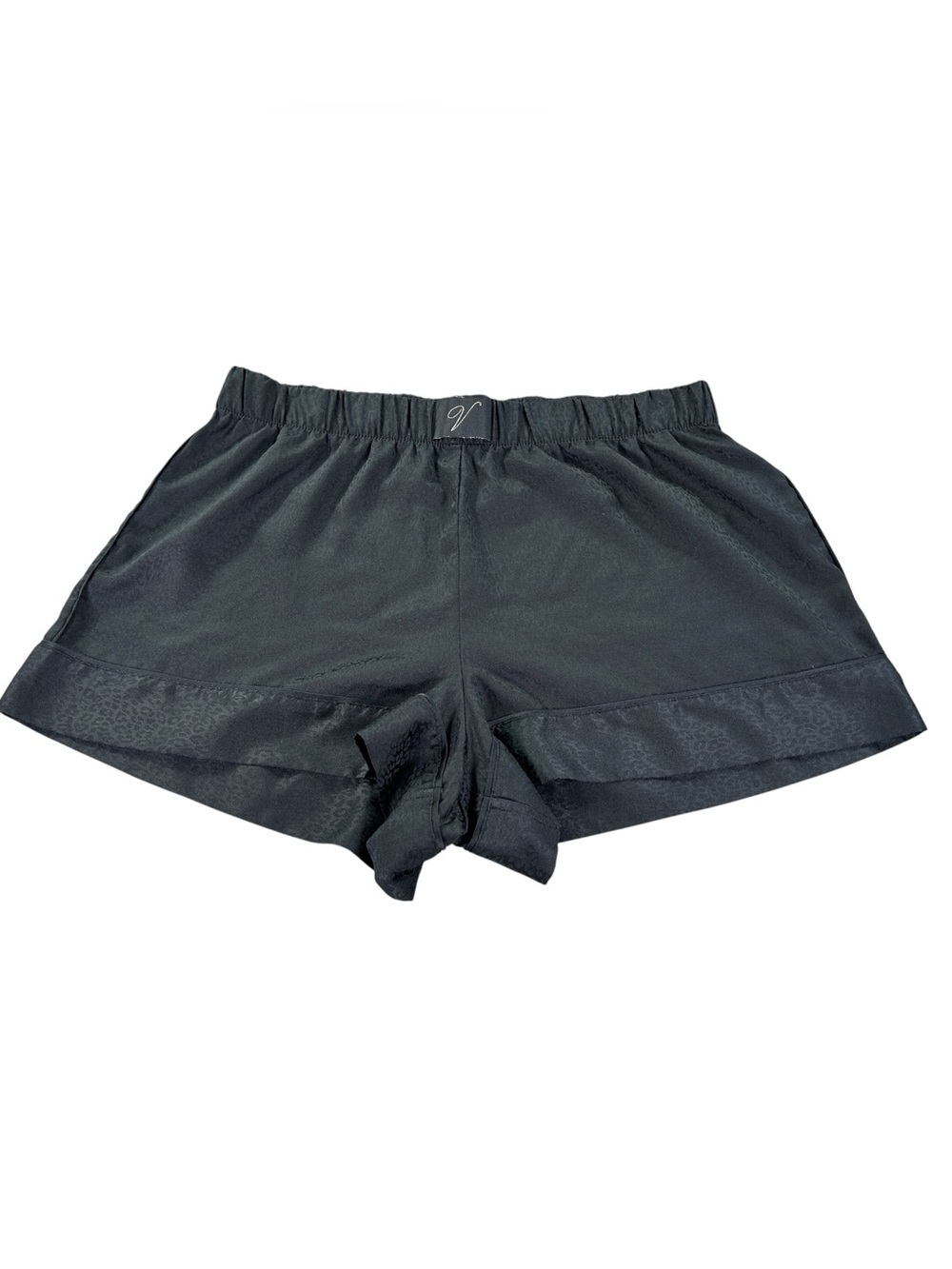 Victoria’s Secret Satin Leopard Jacquard Lounge Shorts Women’s M Black Pajamas
